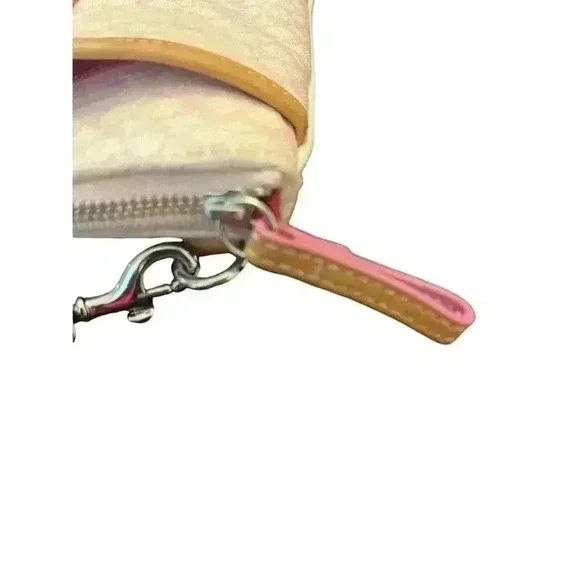 Coach Signature C Pink Crossbody Authentic Leather and Jacquard - Picture 10 of 14